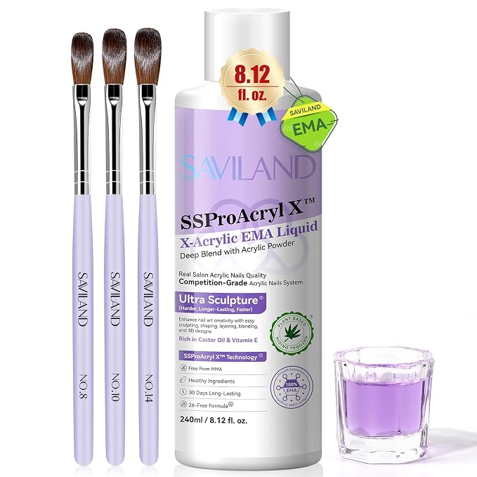 B3-8 oz Liquid Monomer with Brushes