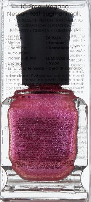 My Shot - semi-sheer hot pink with silver metallic shimmer