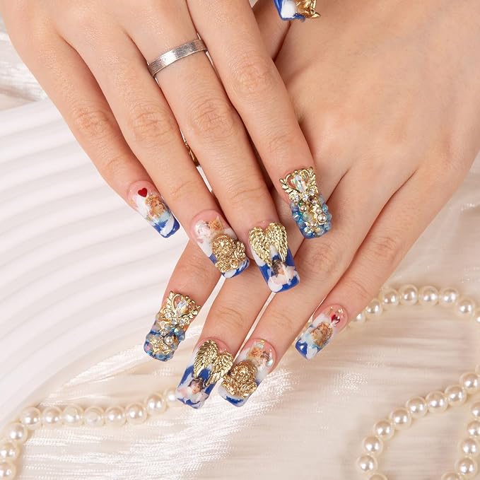 The Palace of Murals Blue French Tip