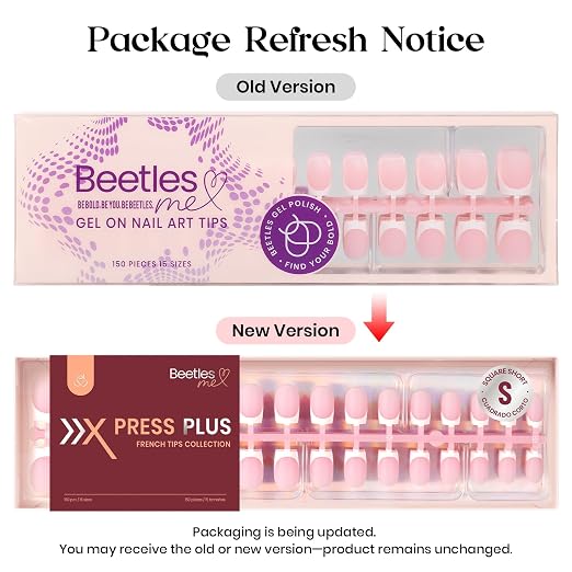1 - Press On Nails Only | Short Squoval | Pink French