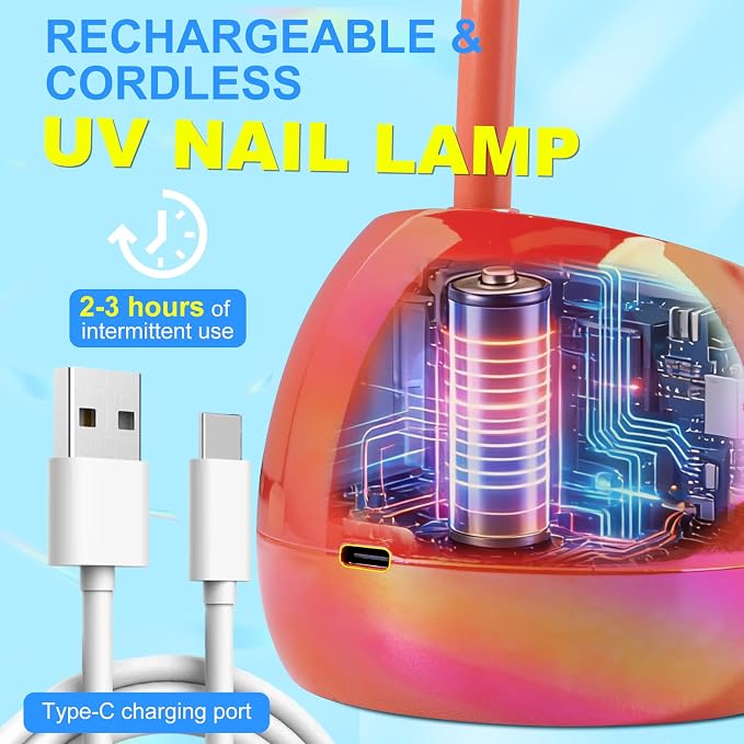A-nail lamp-glazed orange