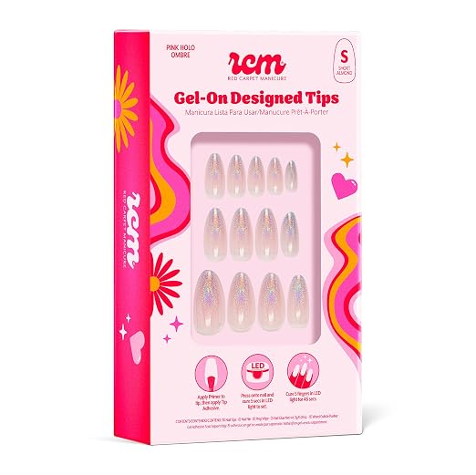 Holo Pink Ombre Almond