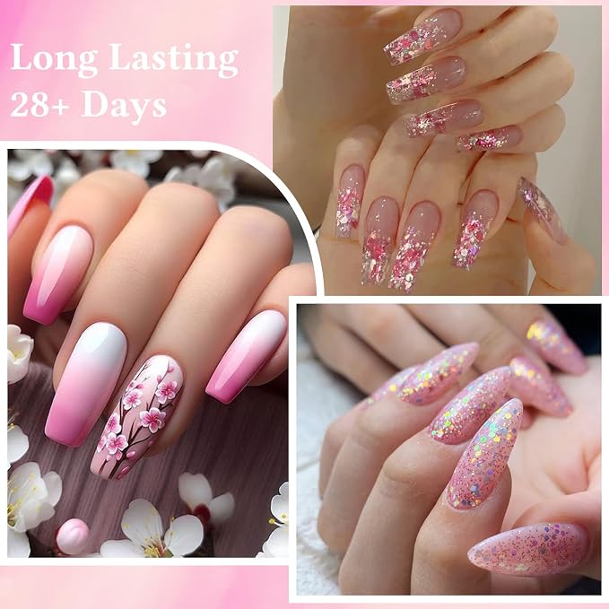 Rubber Base + Glitter Gel Set-4