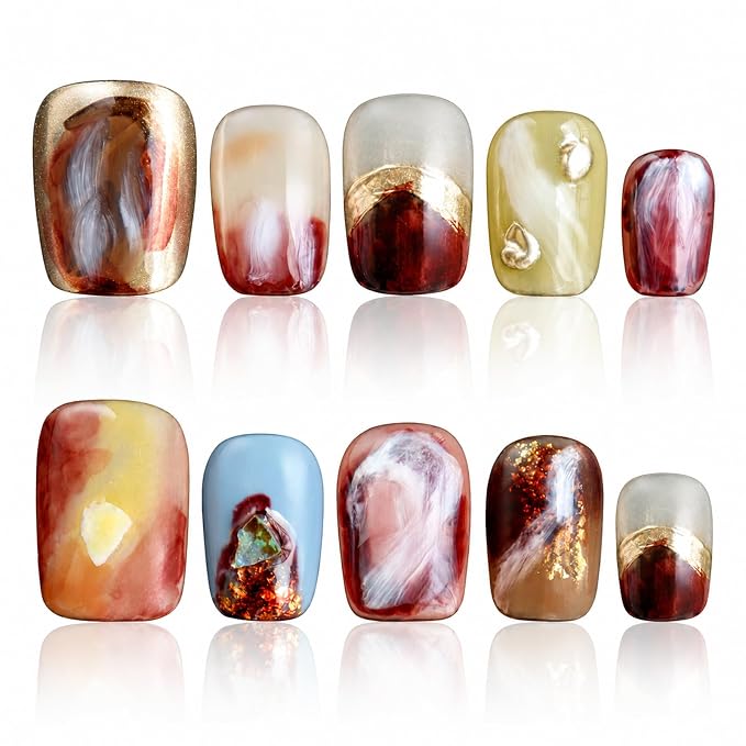 Press on nails brown