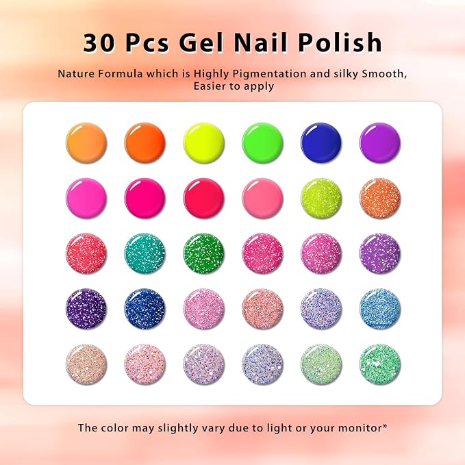30PCS- Glitter Glow