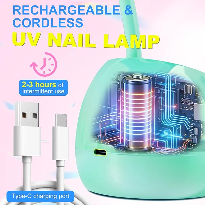 A-nail lamp-glazed blue