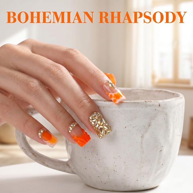 orange&rhinestones