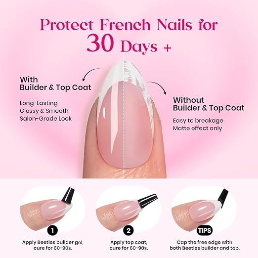 K - Press On Nail Kit | Short Amlond | Romantic Dream