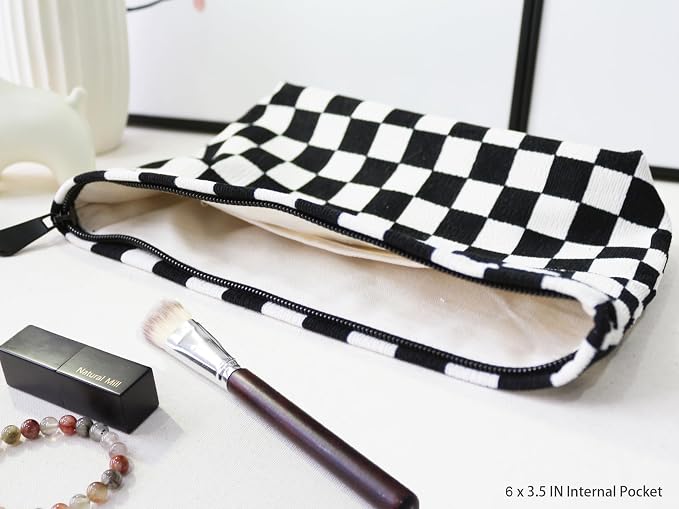 SX098-01 Black White Checkered Corduroy