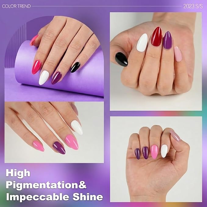 10 colors+2top&base nail polish set