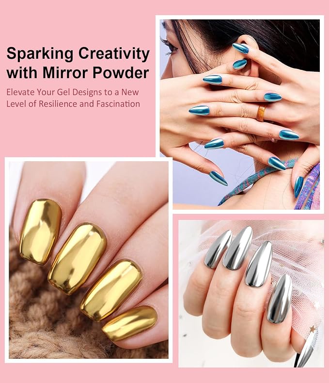 Gold Silver White Red Chrome Powder