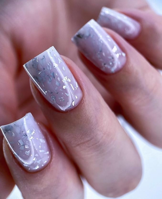 Lavender Silver Flakes