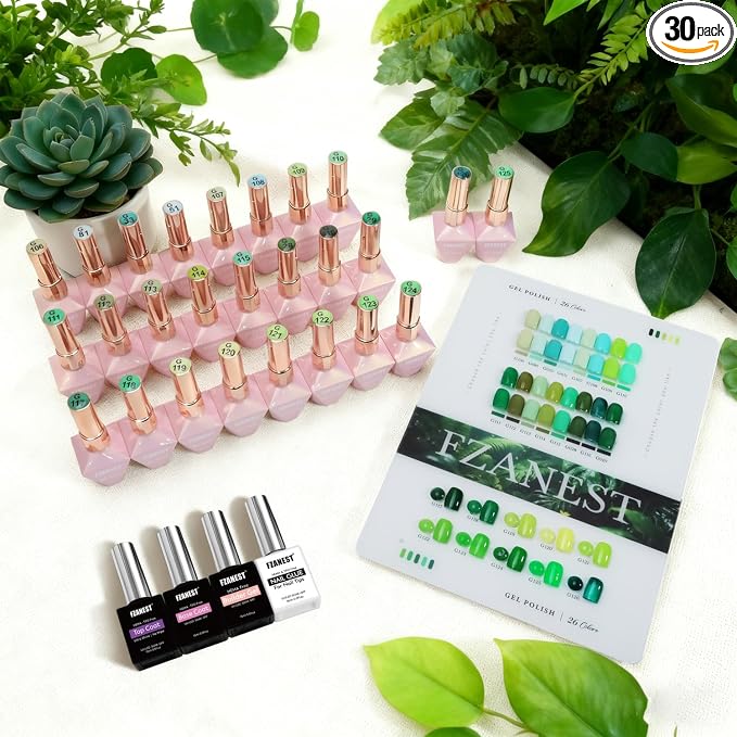30 Green Colors Set