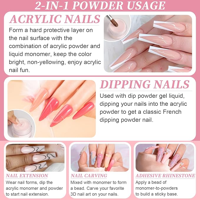 Clear, White, Pink