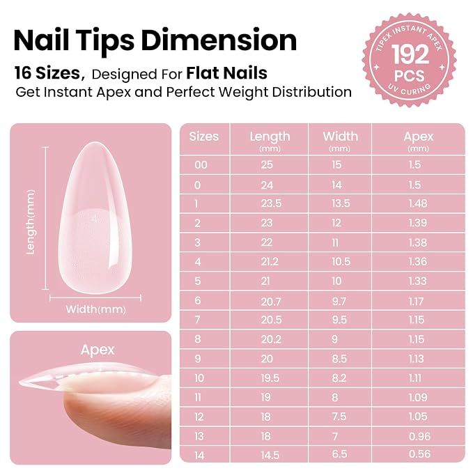 1 - Tipex Nails Only | Medium Almond | 192