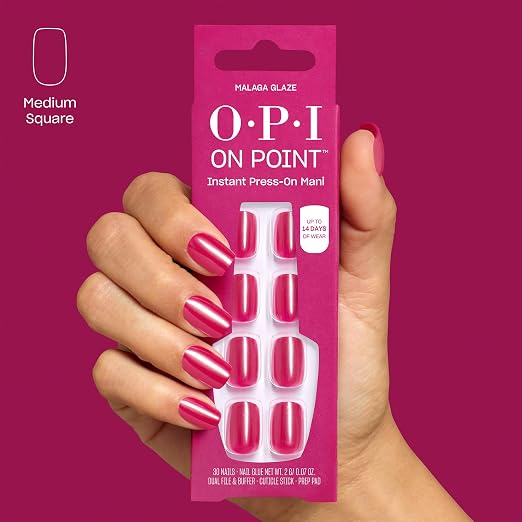 Malaga Glaze | Medium Square Nail Art Effect