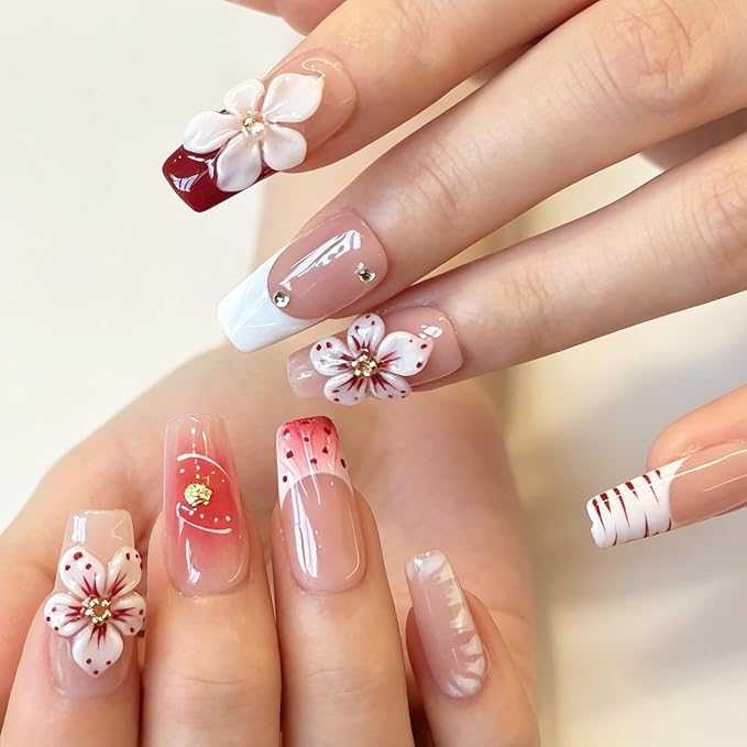 3D Red Floral Tip