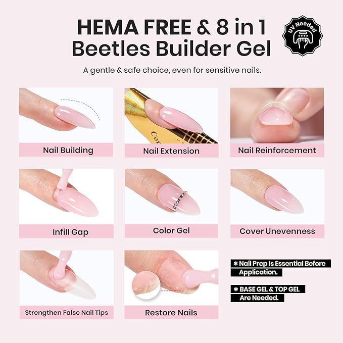 B2-HEMA Free|Clear Sheer Pink & White