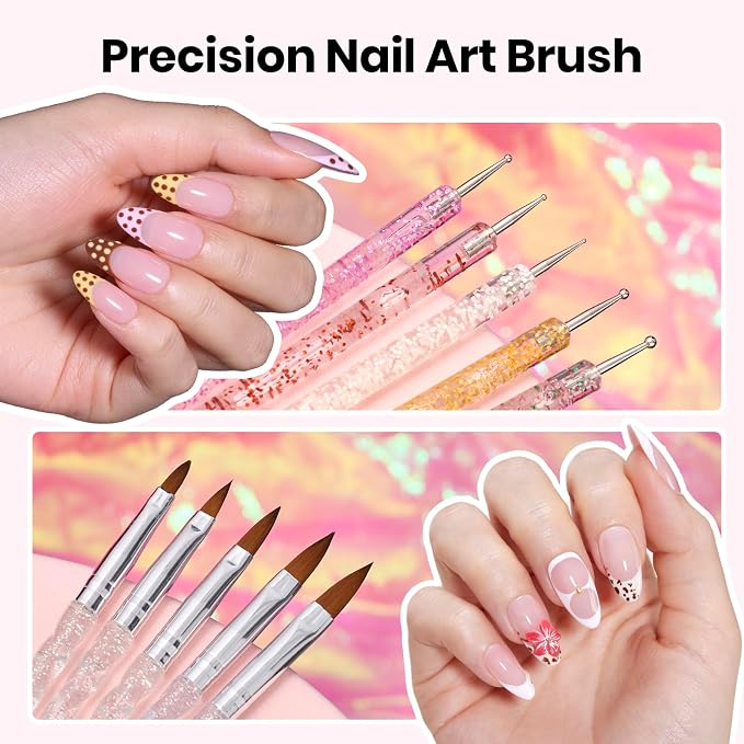 Nail Art Kit | 510pcs Nail Tips&10pcs Nail Brushes