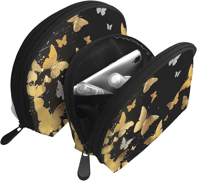 Gold White Butterflies Black