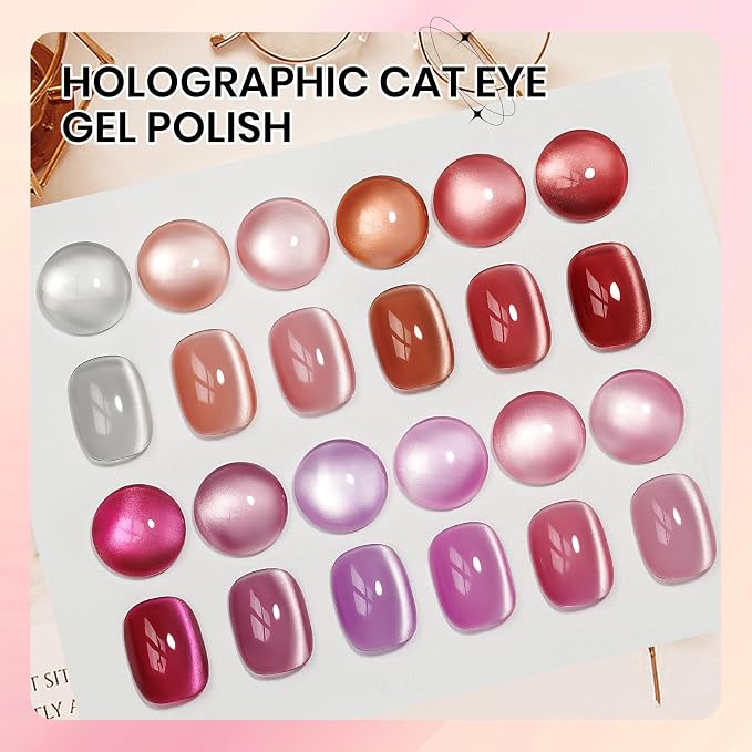 12pcs Nude Cat Eye Gel