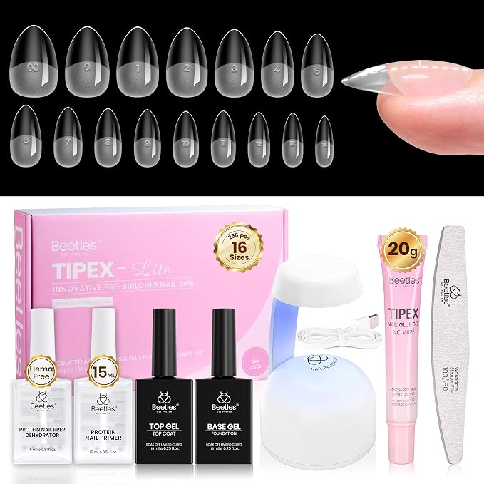 3 - Tipex Lite Nails Kit | Short Almond | 256