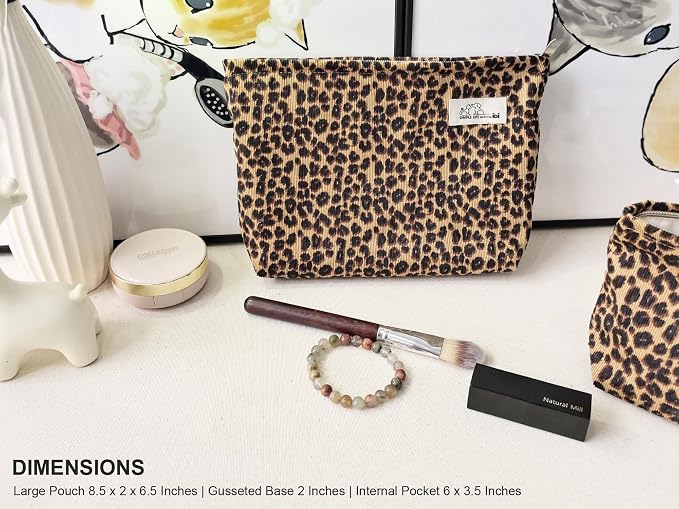 LG-Brown Leopard Corduroy-Large