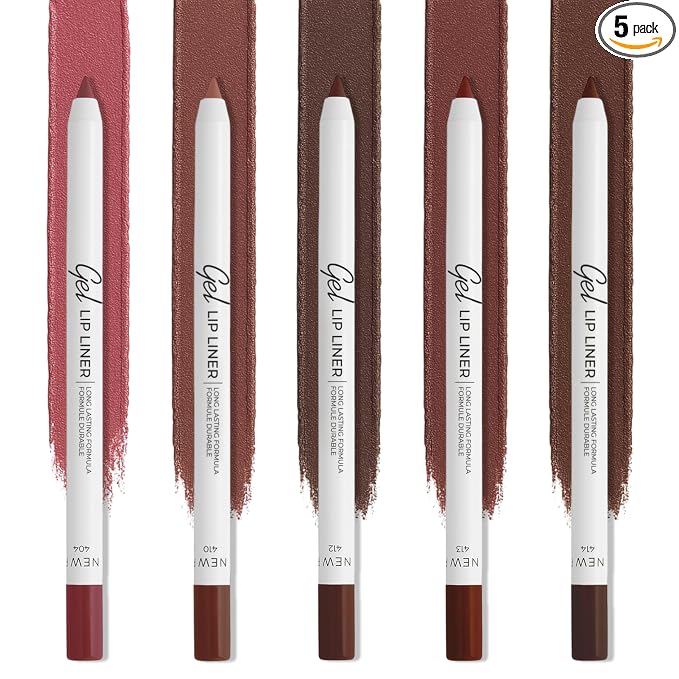 Pack of 5: Berry, Chilli, Mauve, Spicy nude, Intense brown