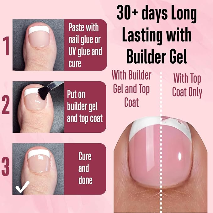 French Tip Toenails Light Pink