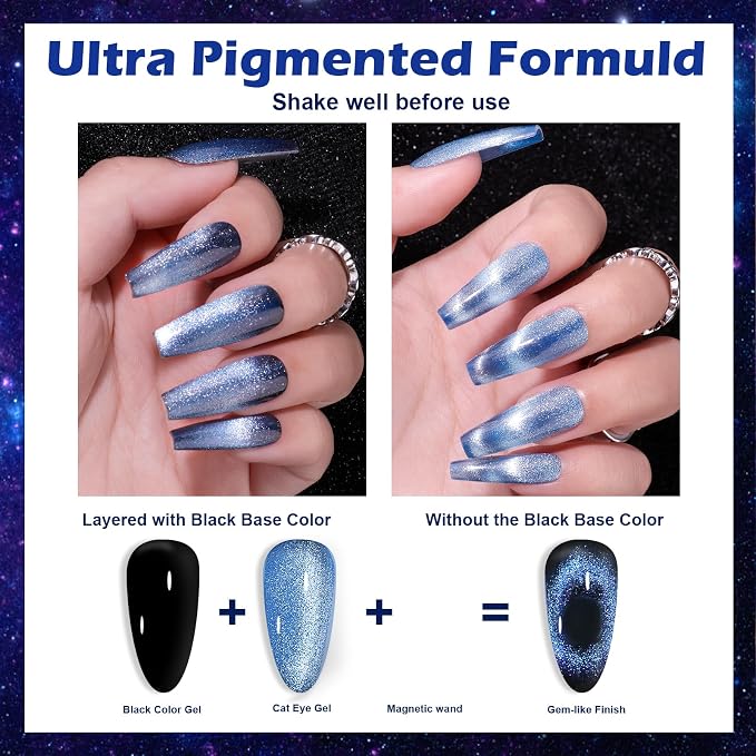 Galaxy cat eye gel