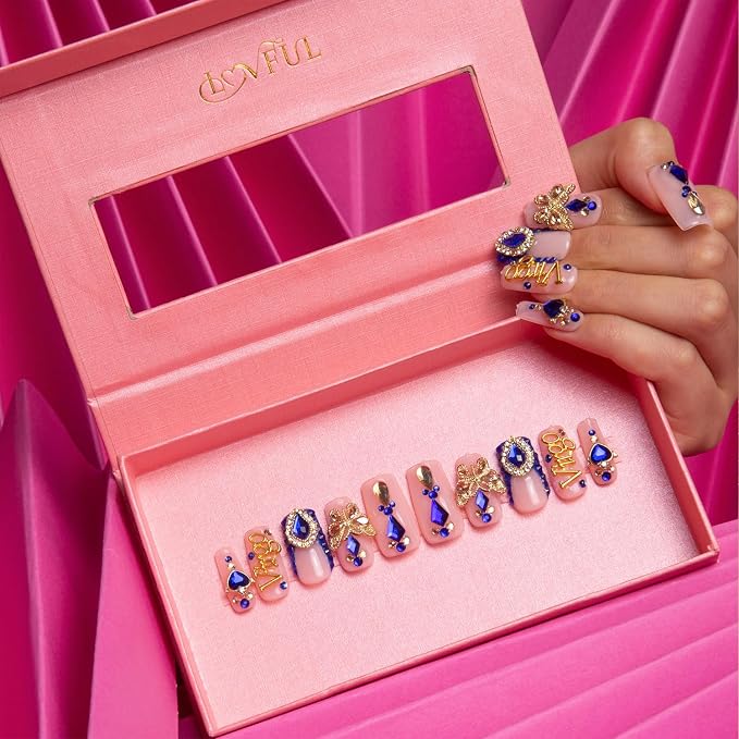Virgo Blue French Tip