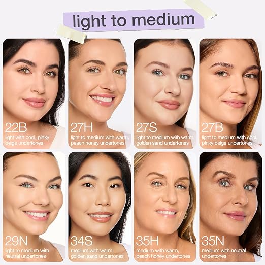27B light-medium beige (light to medium skin with cool, pink undertones)