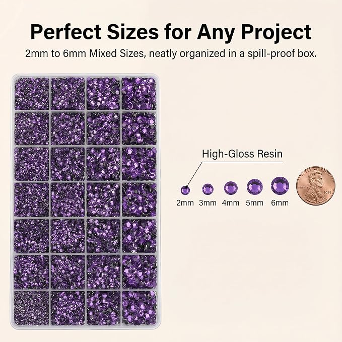 Dark lavender 2-6mm