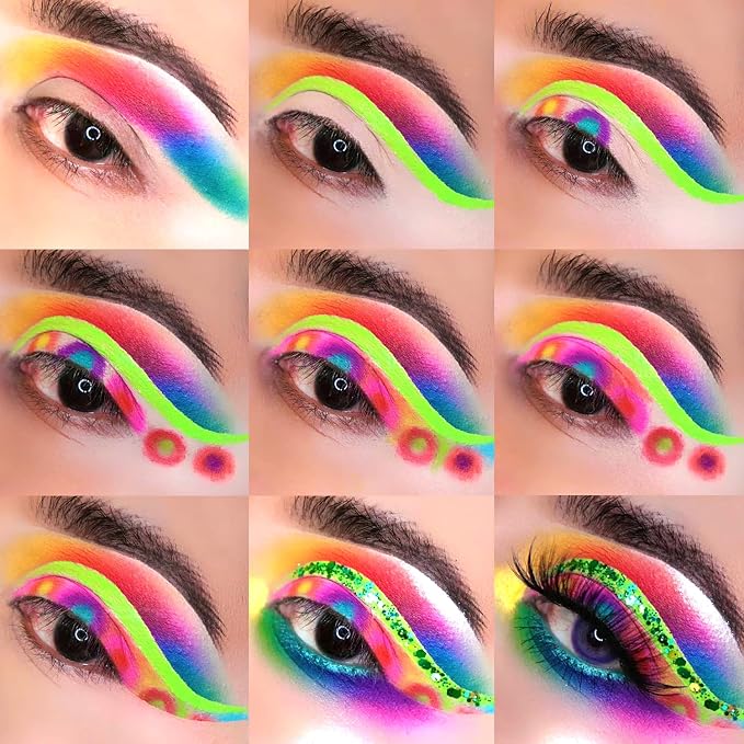 neon colorful rainbow