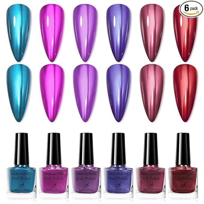 6Pcs Metallic Nail Polish-3