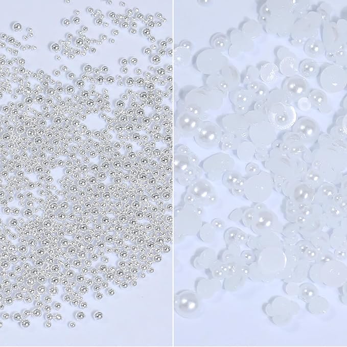 White Nail Rhinestones