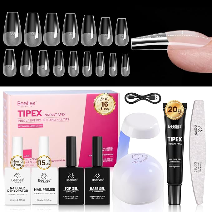 4 - Tipex Nails Kit | Medium Coffin | 224