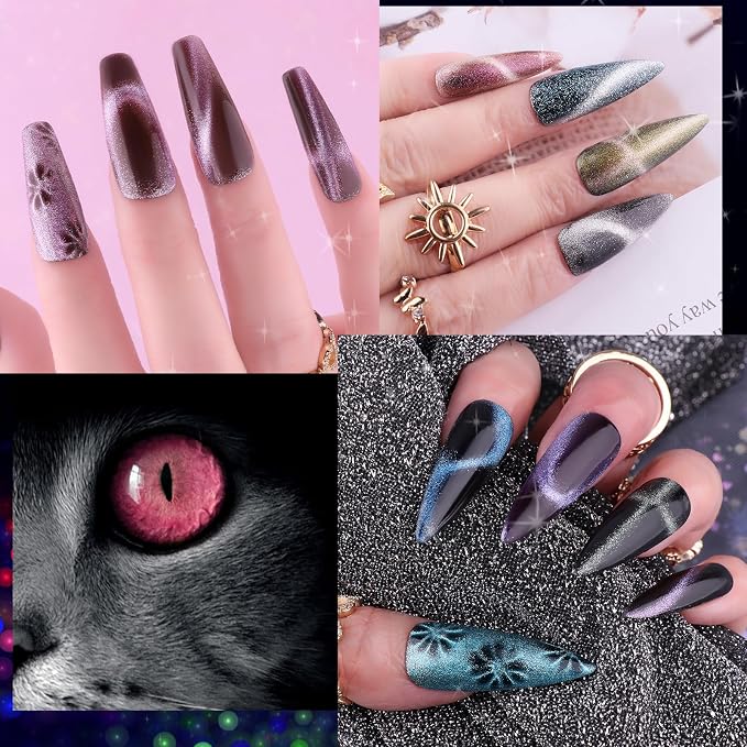 Cat Eye Gel Polish Set - 12 Colors (Romantic)