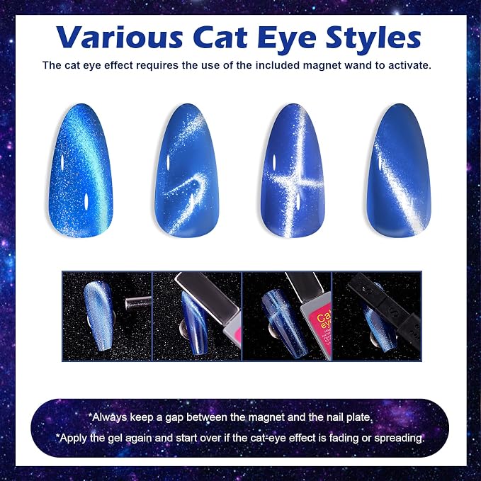 Galaxy cat eye gel