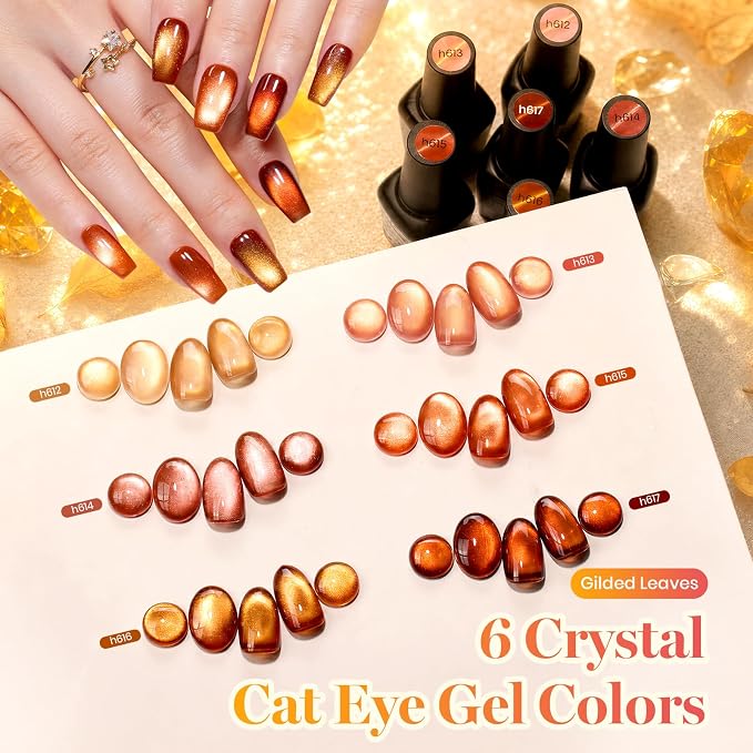 A - Glass Cat Eye | Gilded Leaves