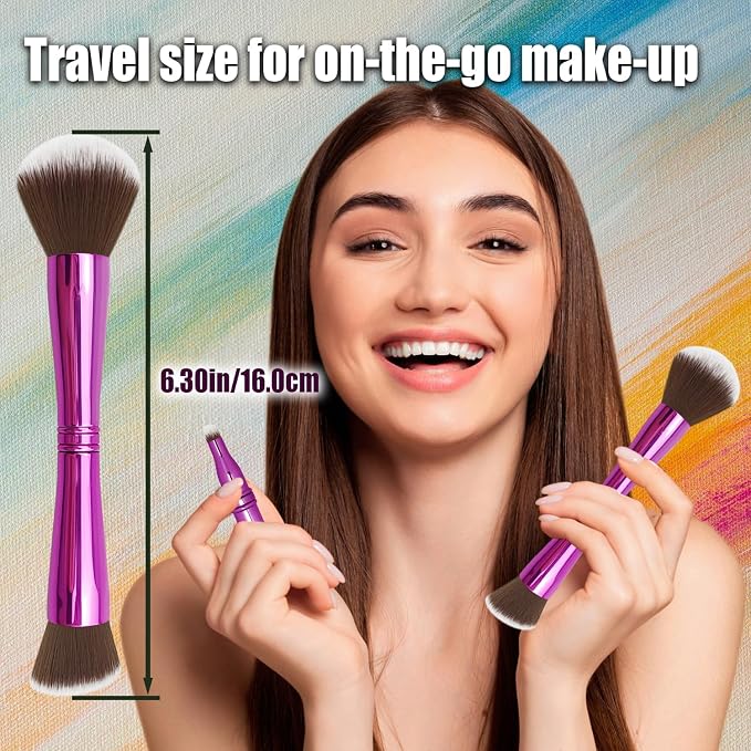 purple-4 in 1 makeup brush