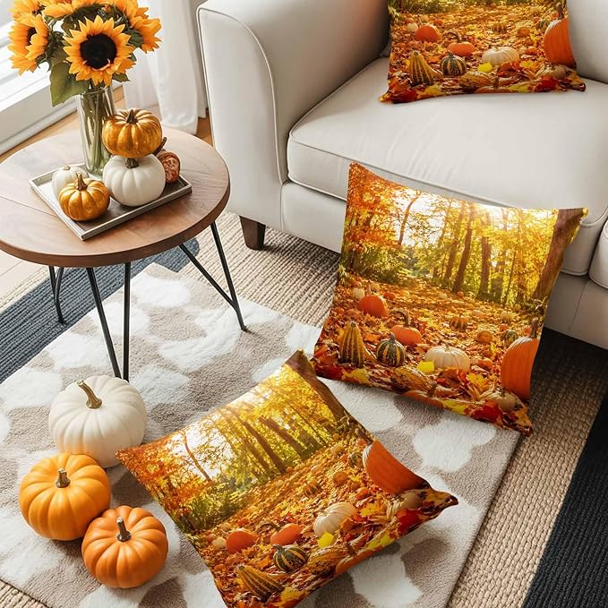Bright Pumpkin, Forest Moss, Harvest Gold, Toasted Almond
