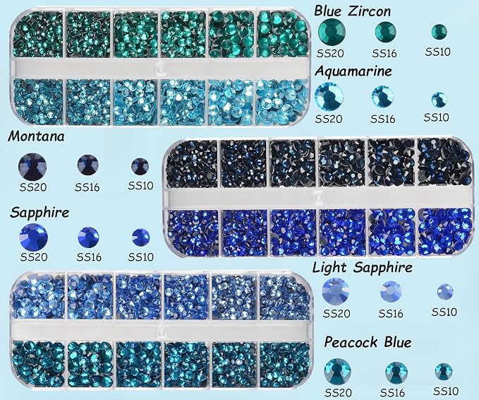 Blue Color Series, 3-Sizes,6-colors