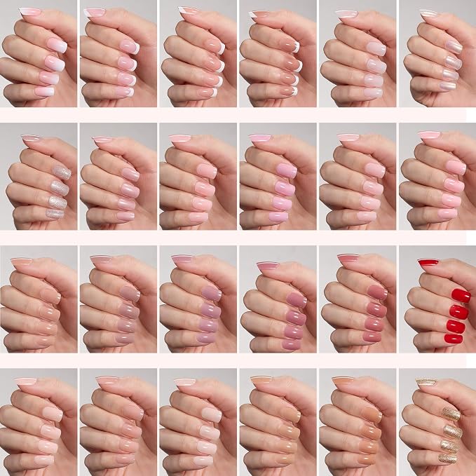 D - Nail Kit | Short Square | Creamy Drizzle 720PCS