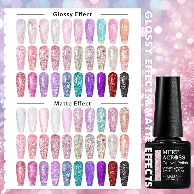 30PCS- Glitter Gel