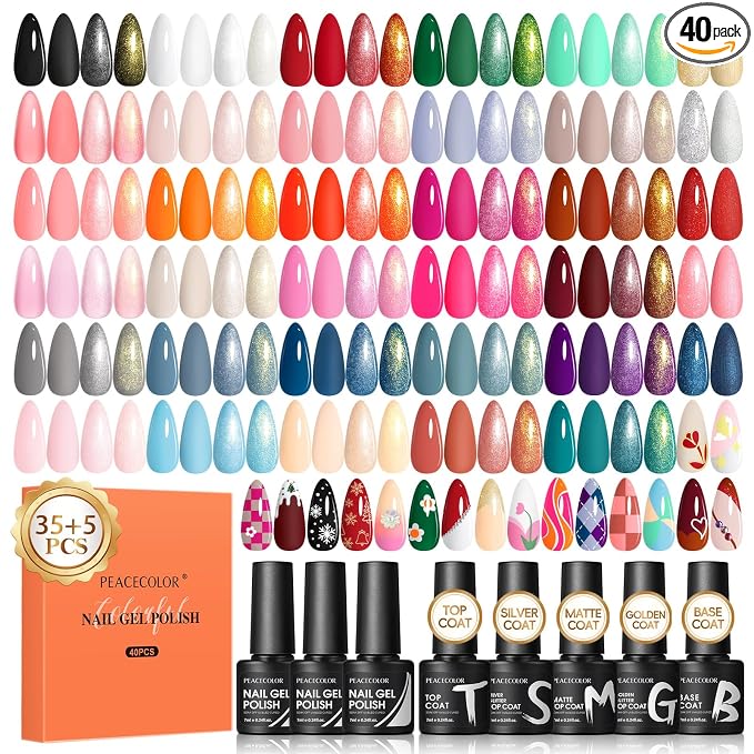 35Pcs Colors + 5Pcs Top Base Coat