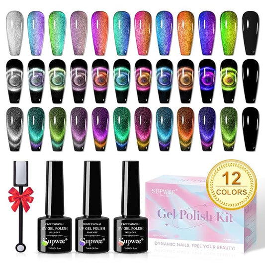 12 Colors 9D Cat Eye Gel