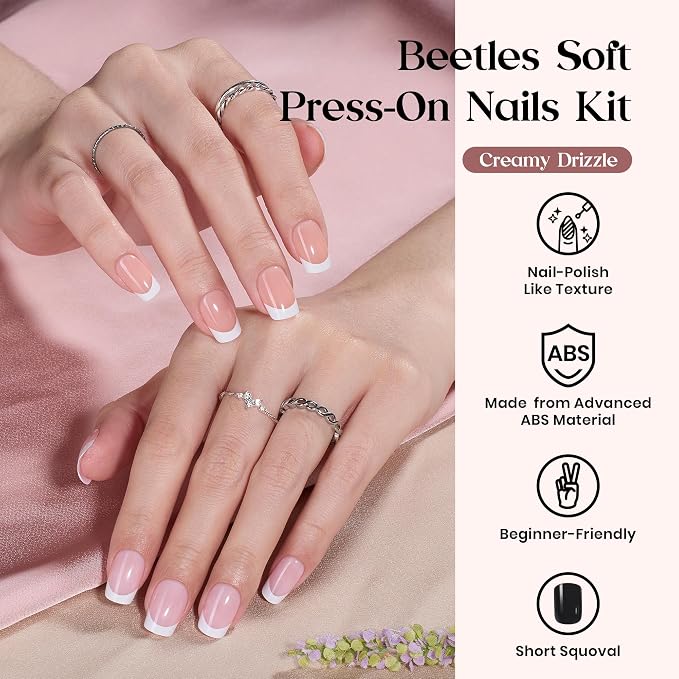 D - Nail Kit | Short Square | Creamy Drizzle 720PCS