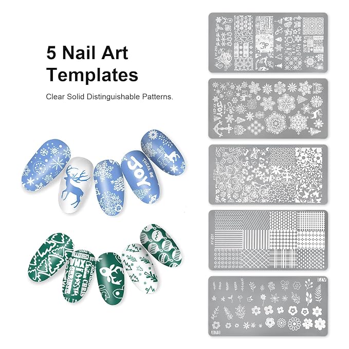 Nail Stamper with 5 Art Plates A
