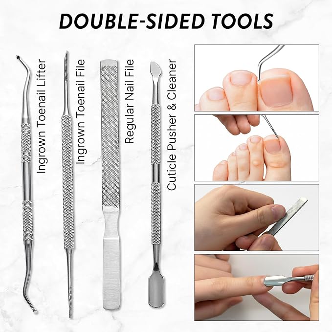 7 Pcs Set (360° Clippers + Cuticle Clipper)